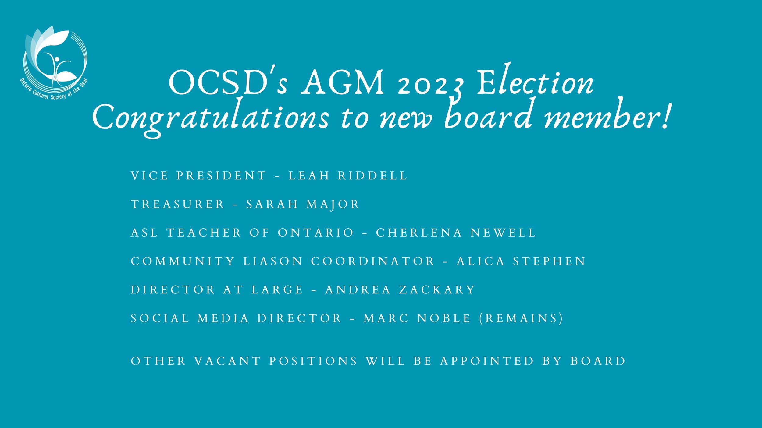 OCSD's AGM 2023 Election