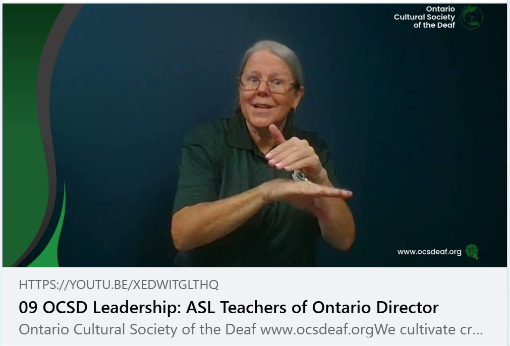 OCSD Leadership: ASL Teachers of Ontario