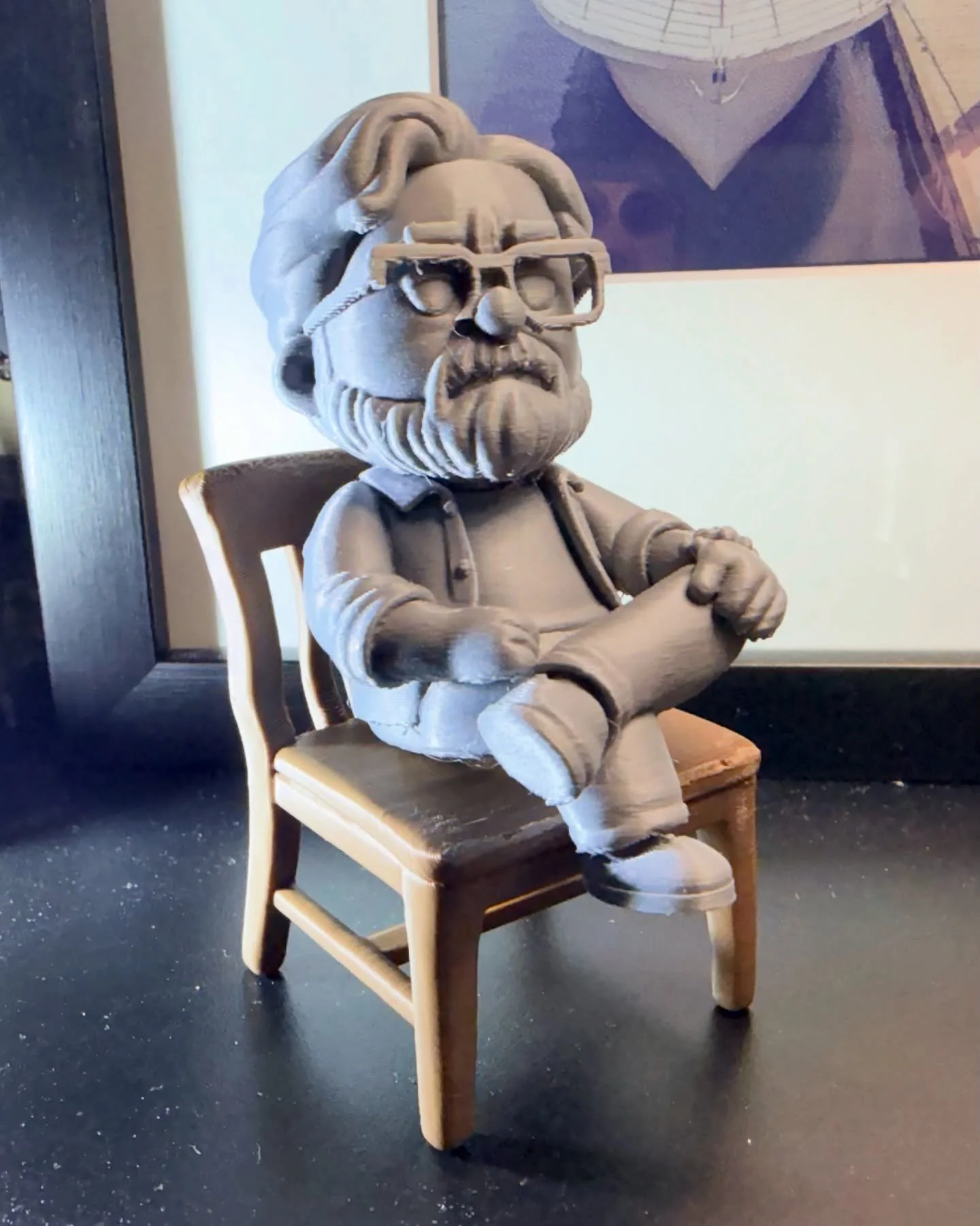 Different style. Part of the glasses got stuck to the supports and broke. I guess I should print them separately.