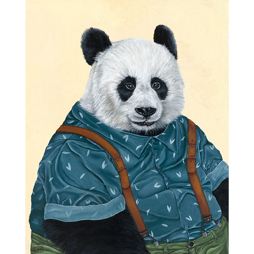 Hipster Panda / 16"x20" / 2017 / acrylic on canvas