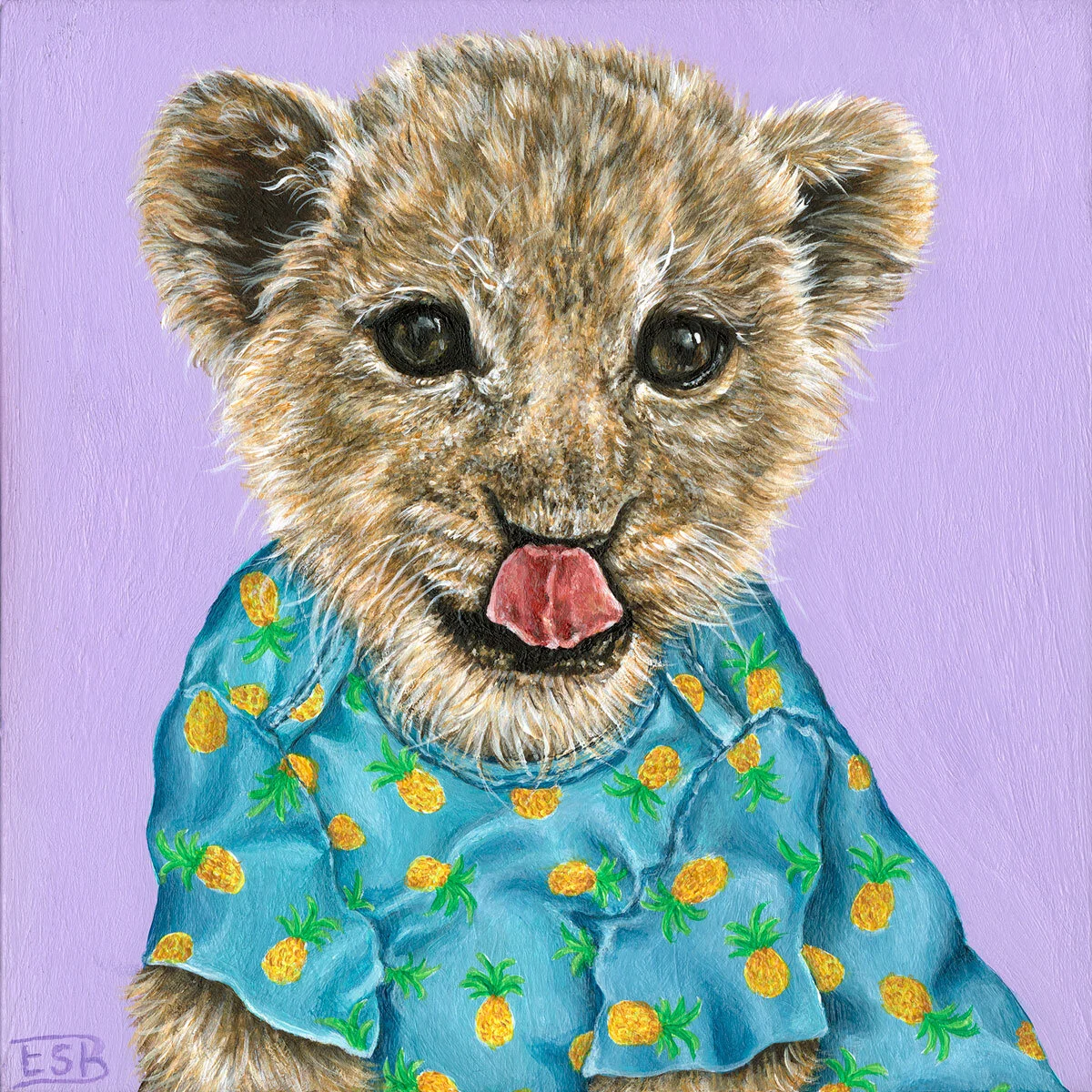 Baby Party Animals | Acrylic Paintings of Baby Animals Wearing Clothes ...