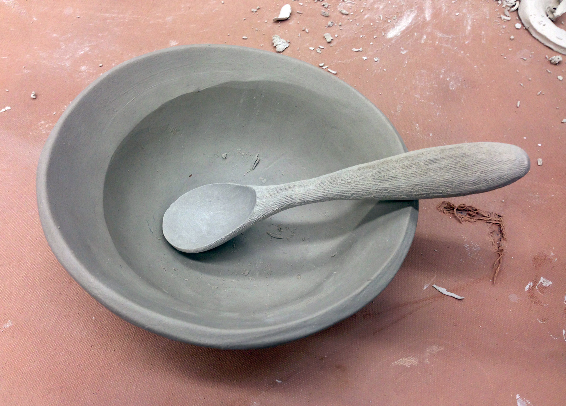 Designing a bowl and spoon that fit together.