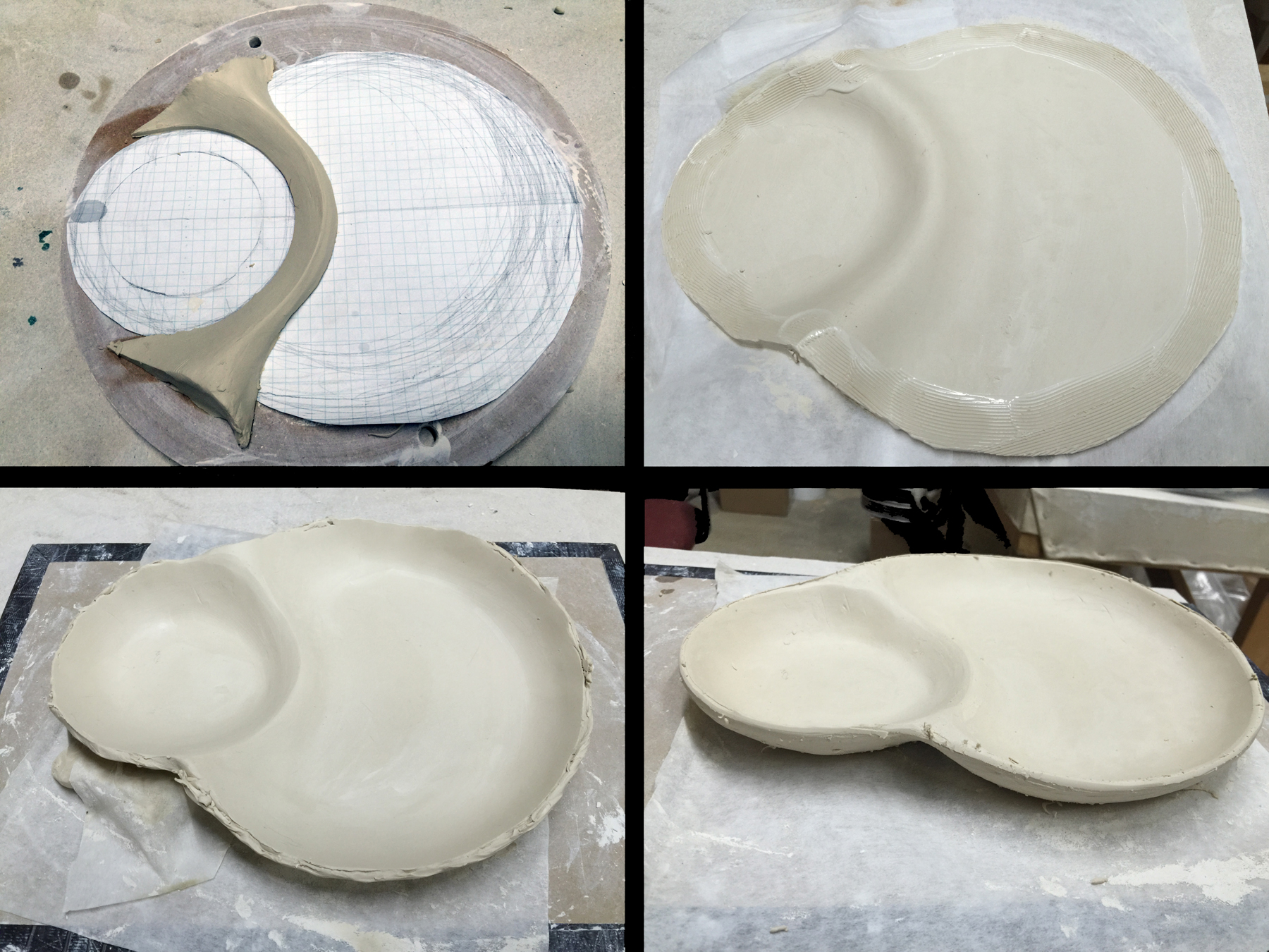 Bump molding in the creation of a divided plate.