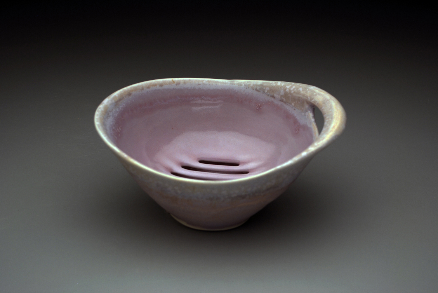 sieve funnel , matte crystalline glazed porcelain.