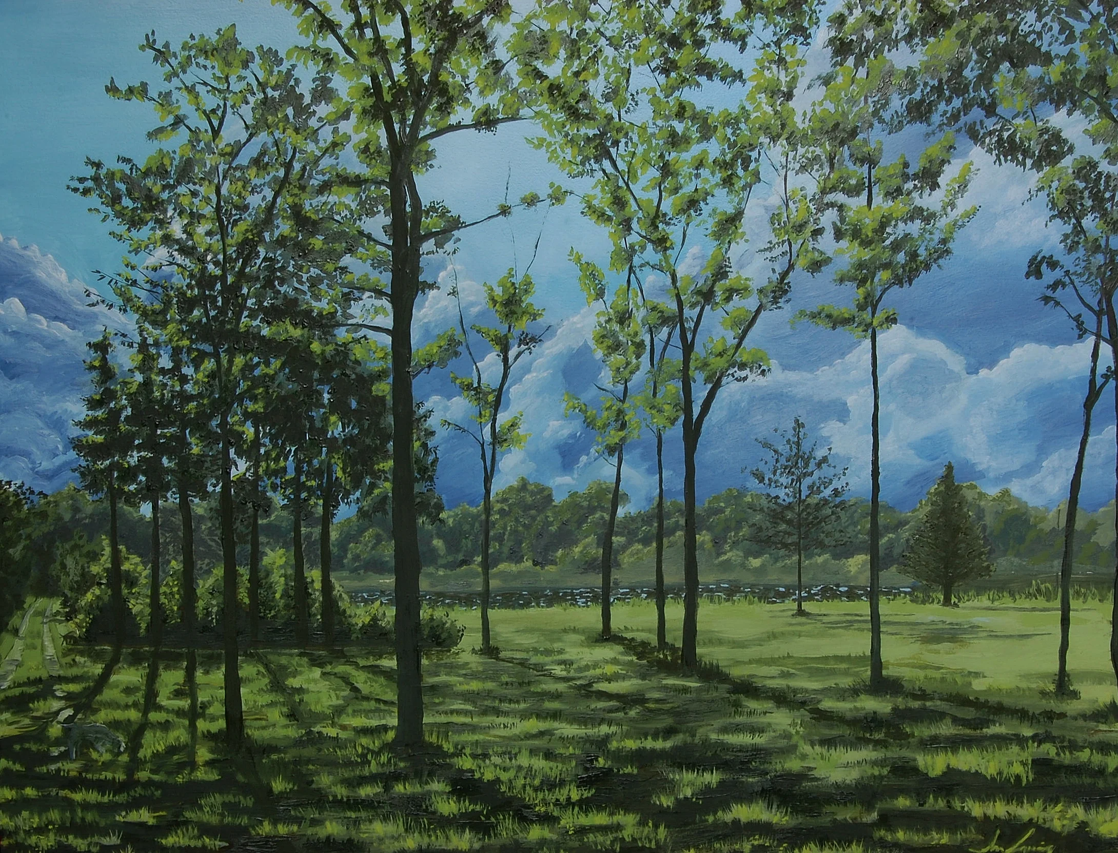 (SOLD) Michigan Summer  20" x 16" OIL ON PANEL