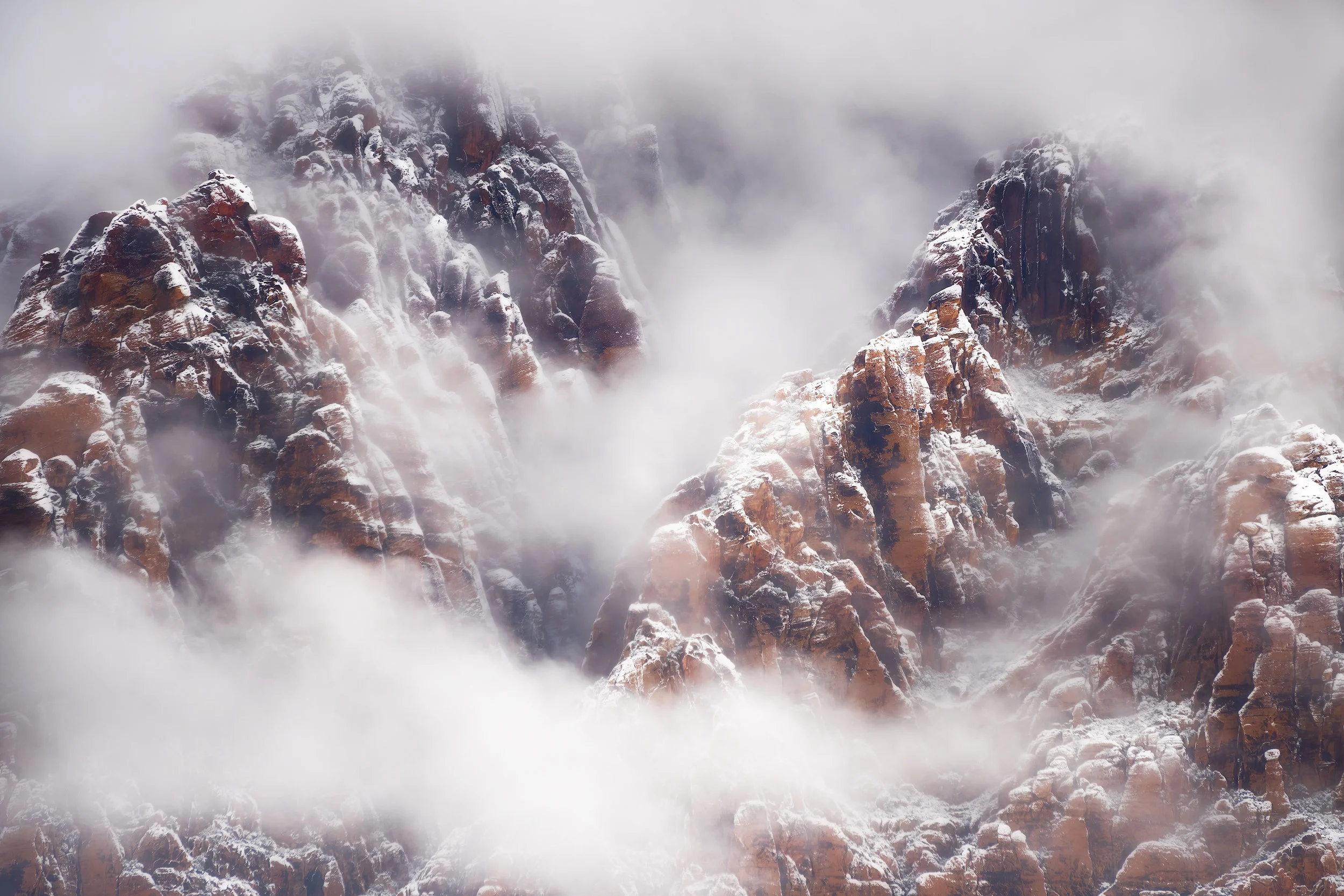 red rock winter mood