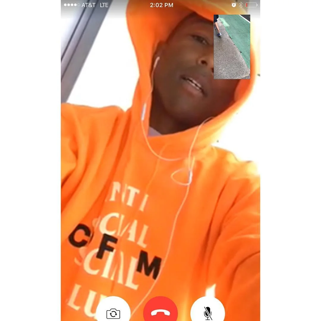 Pharrell Williams Spotted Wearing a Cactus Plant Flea Market x Anti Social Social Club Hoodie