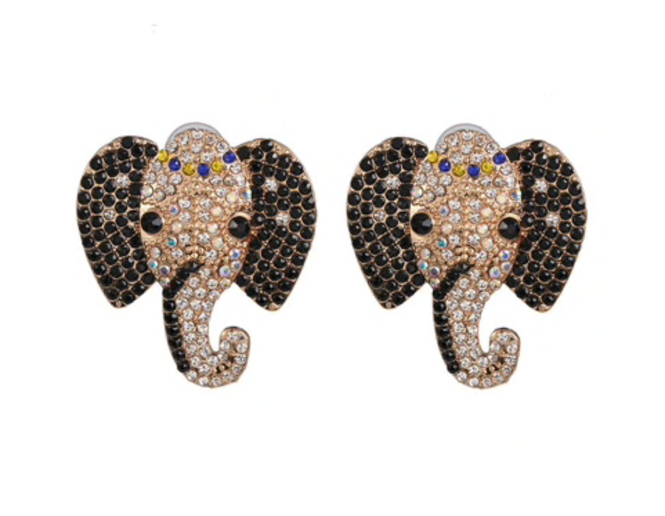 Elephant Crystal Earrings