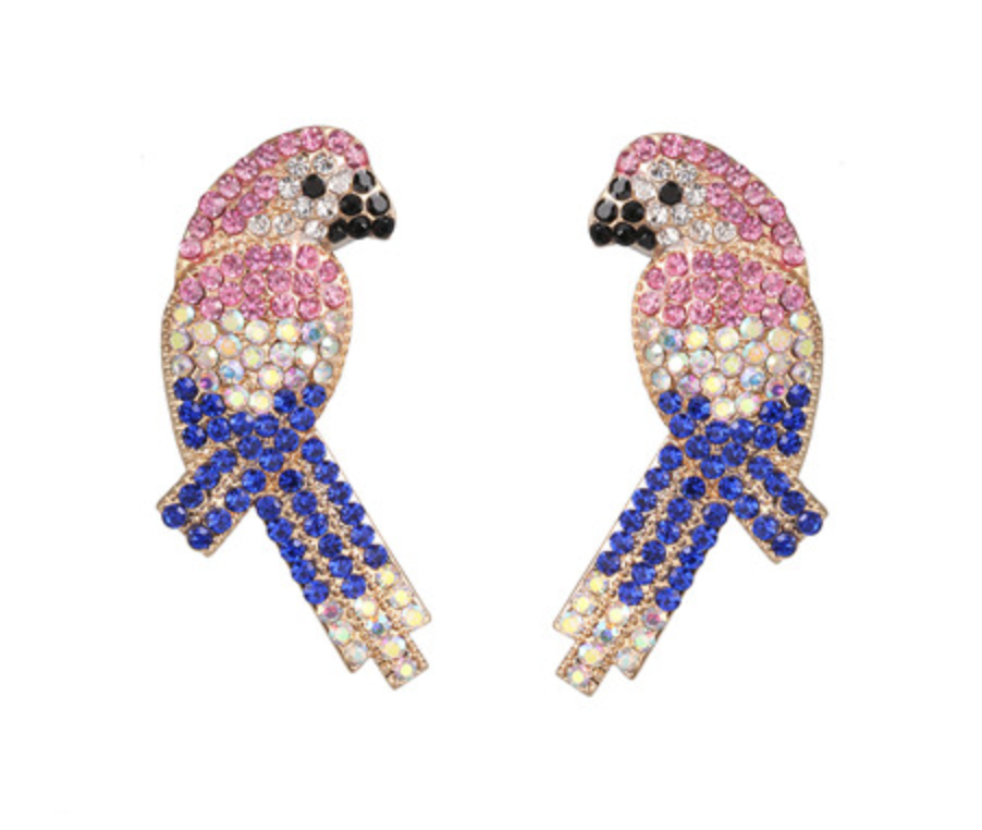 Parrot Crystal Earrings