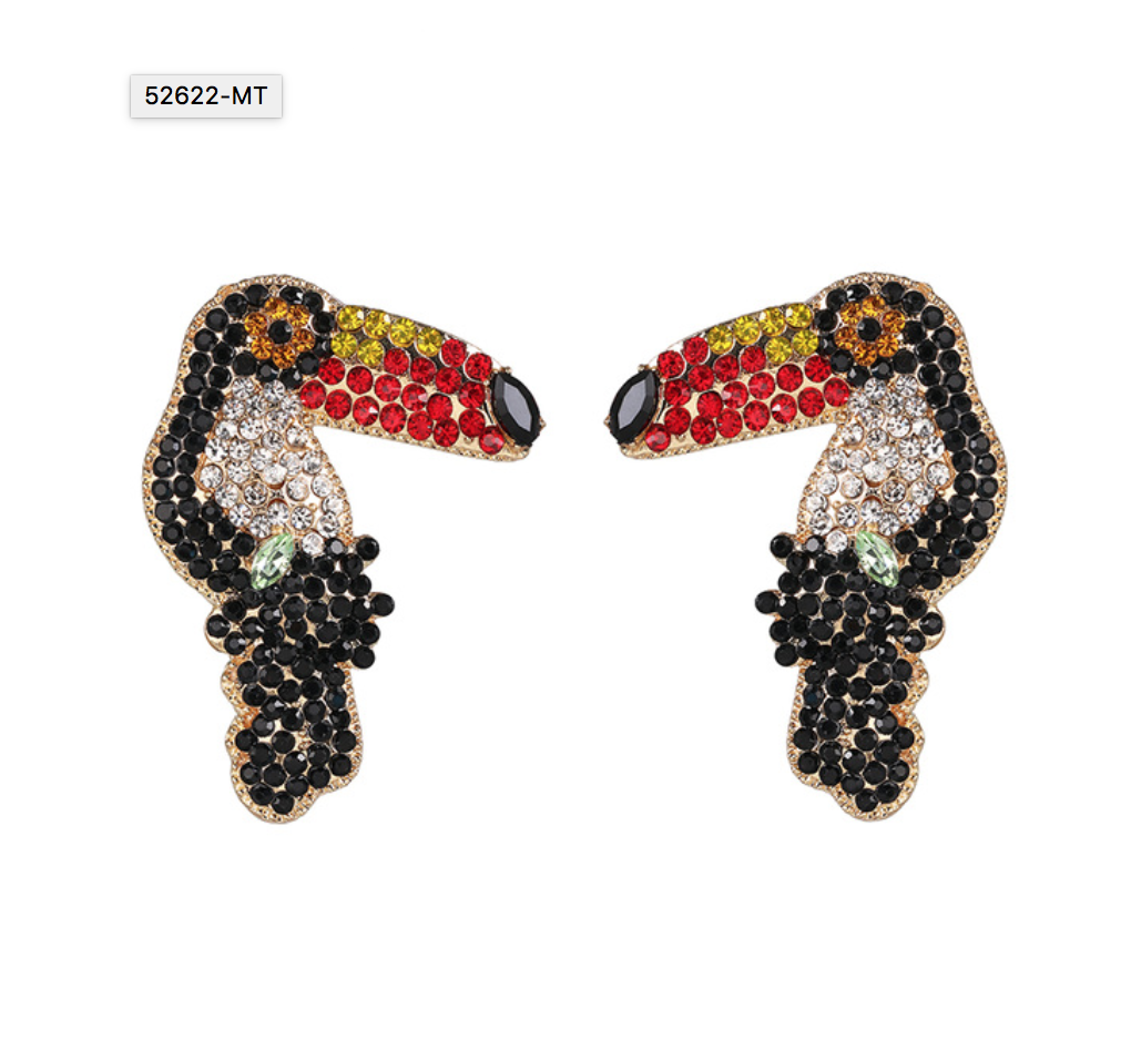Toucan Crystal Earrings