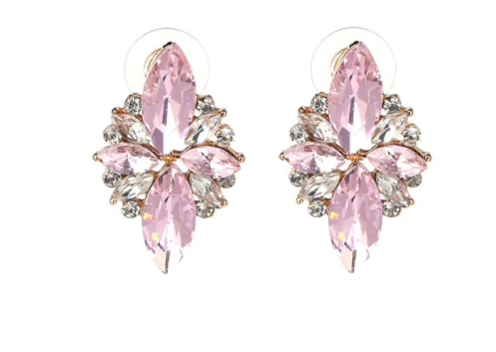 Pink Crystal Earrings