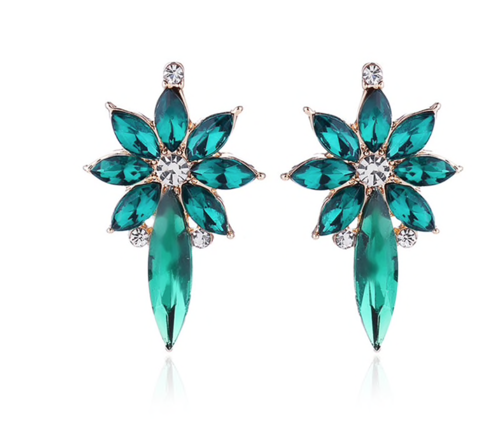 Star and Angel Wing Crystal Earrings