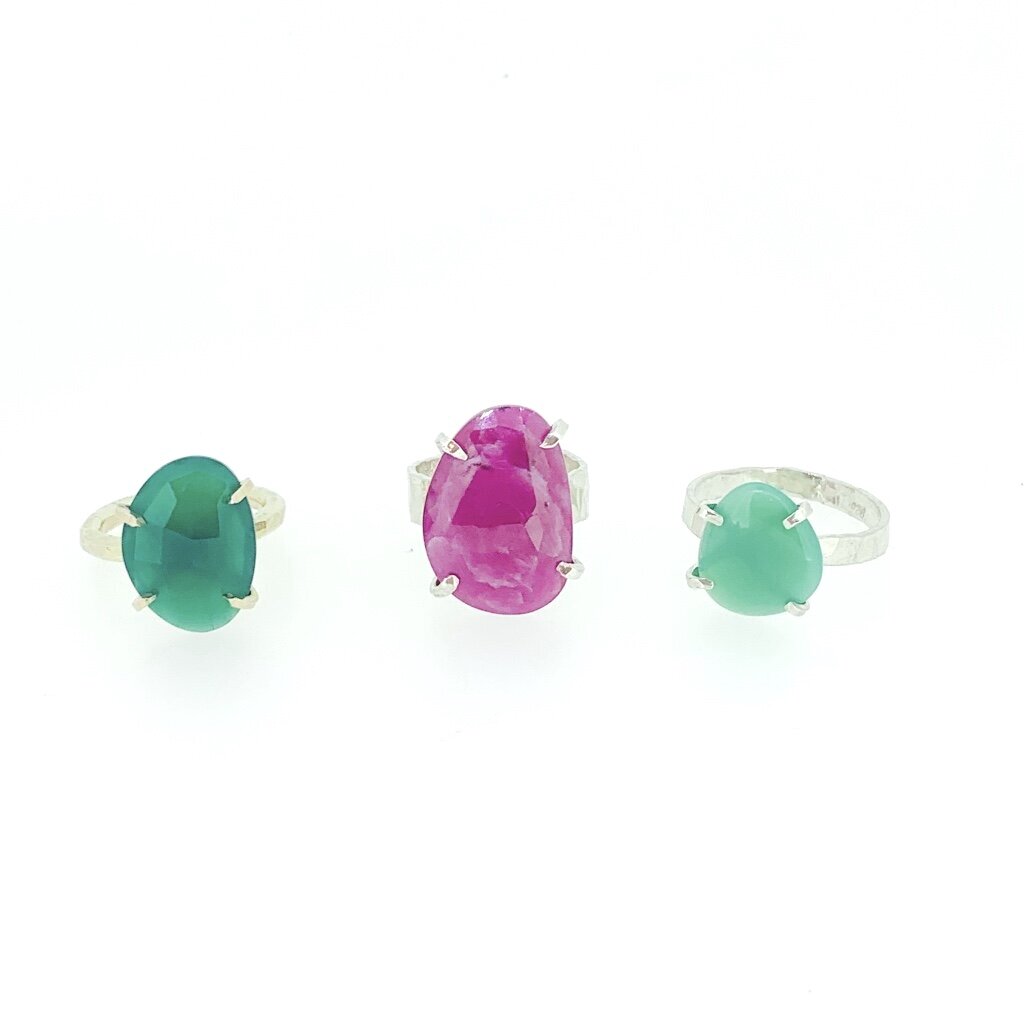 Irregular Shape Stone Rings