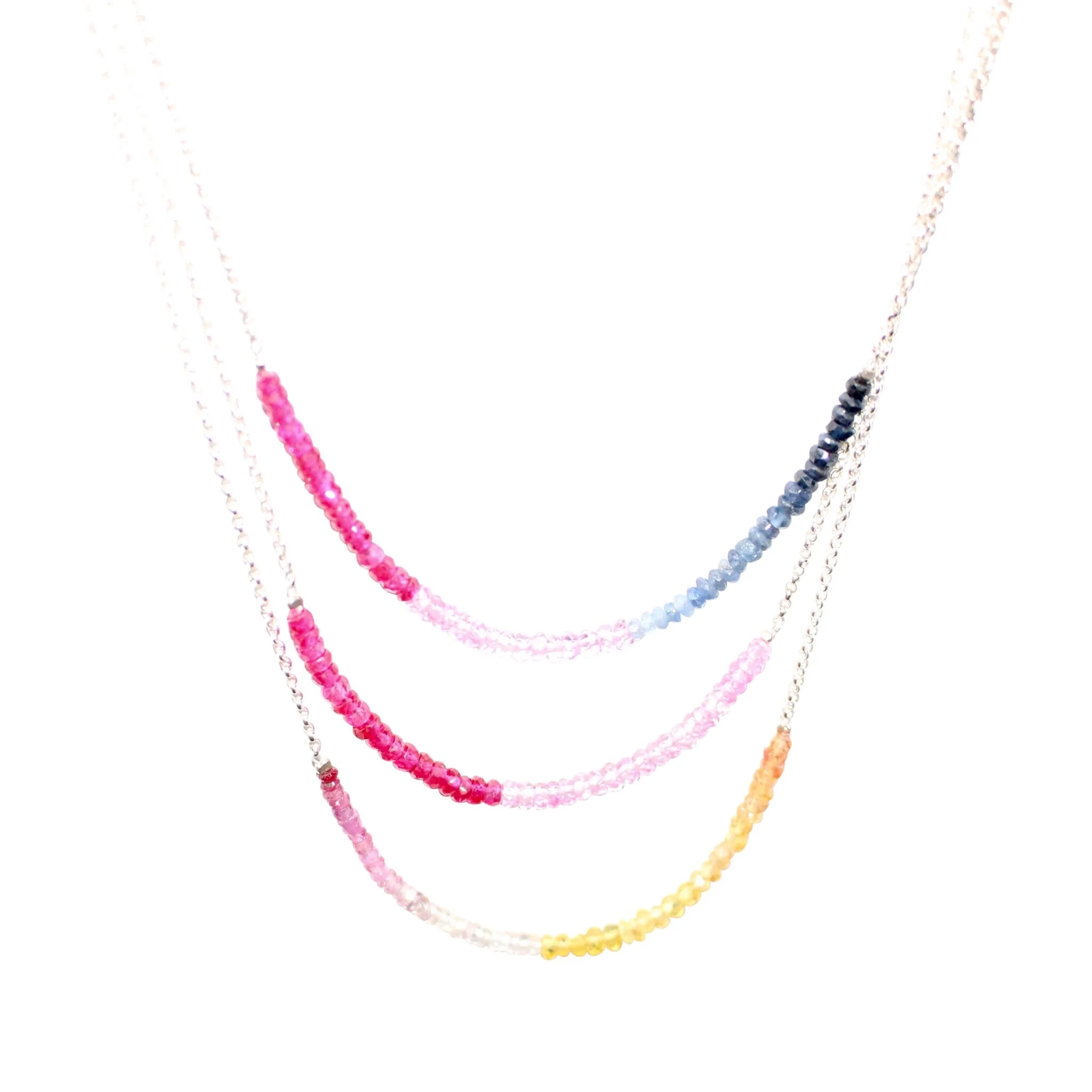 Shaded Rondelle Necklace