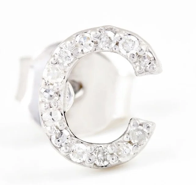 Initial Diamond Earrings
