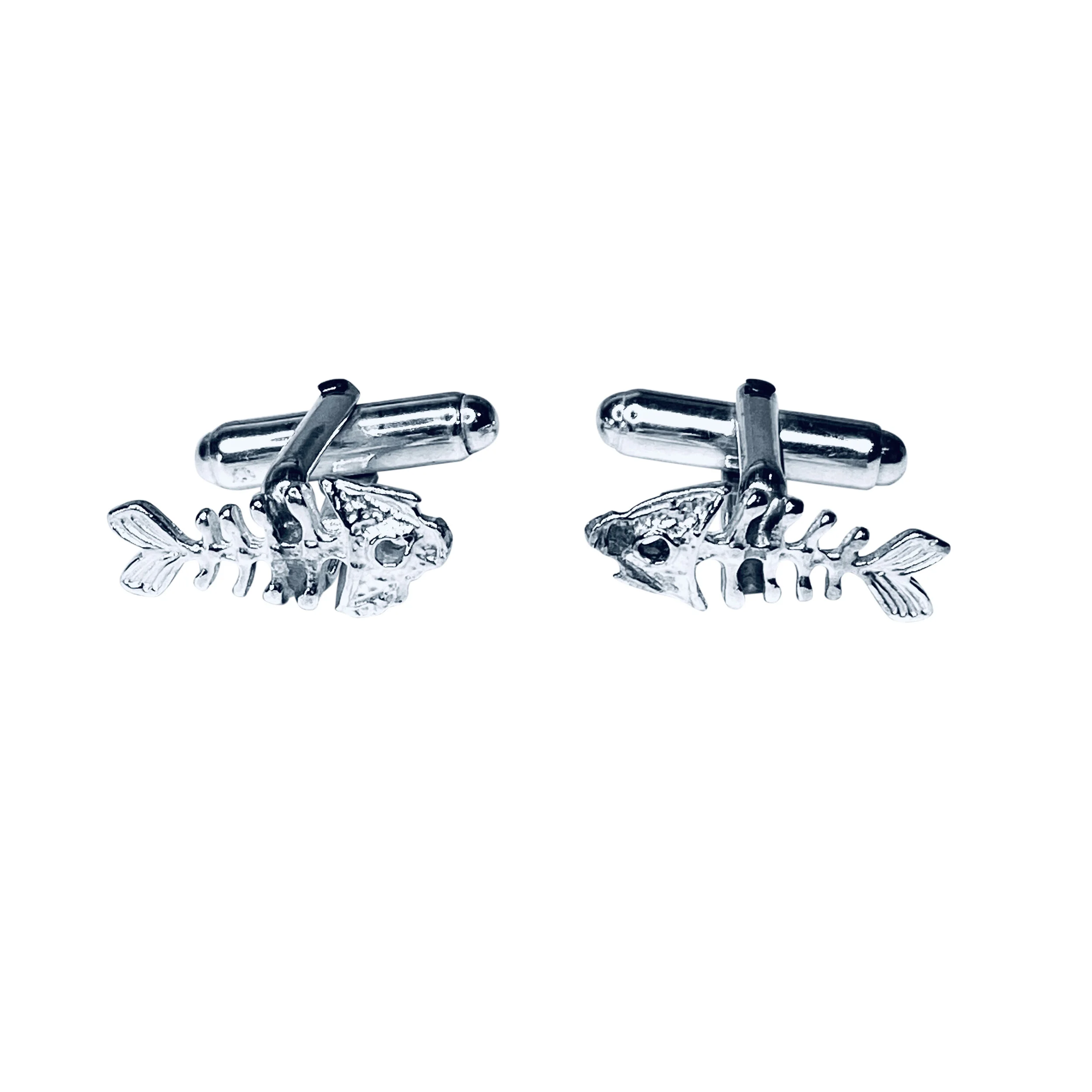 Fish Sterling Silver Cufflinks