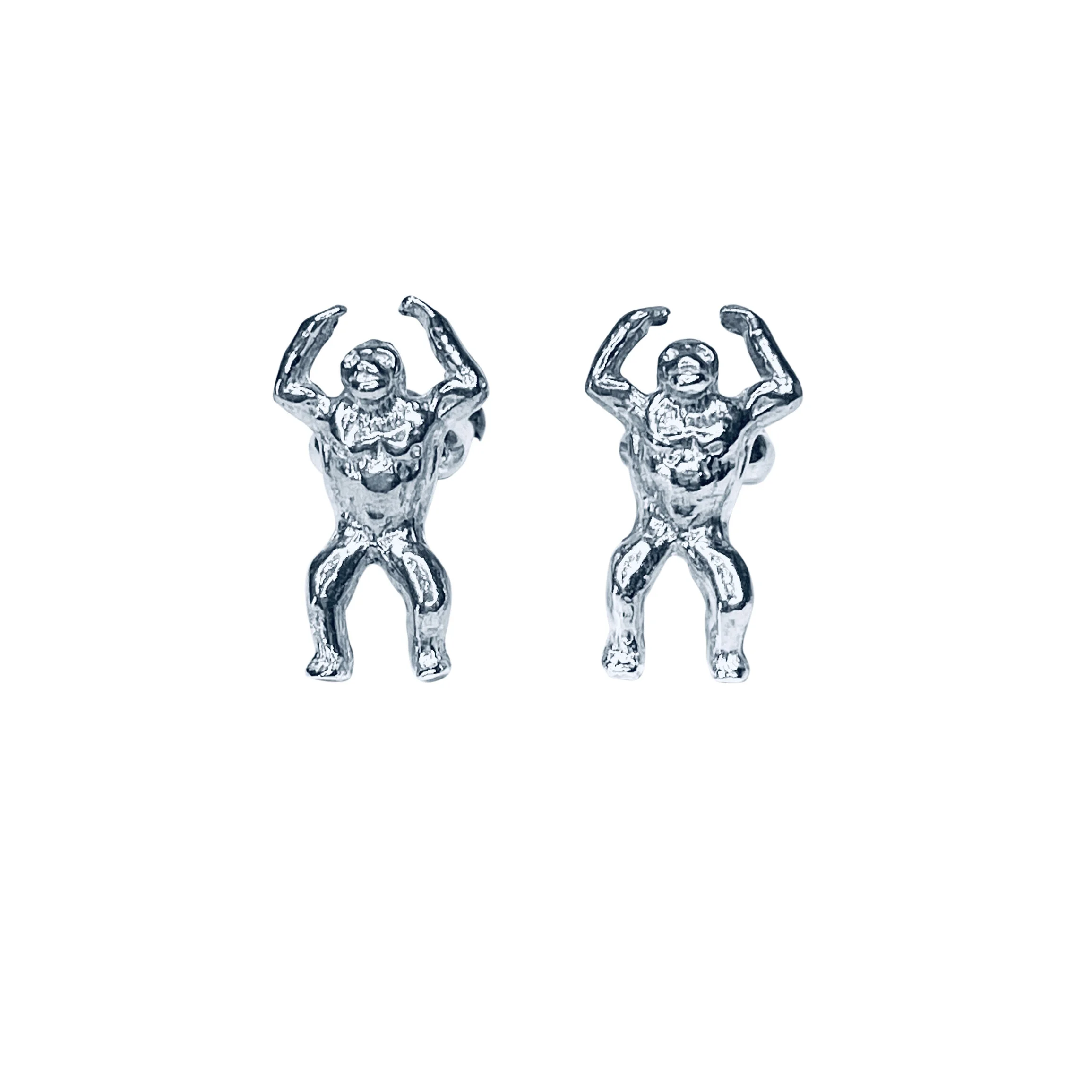Monkey / Gorilla Sterling Cufflinks