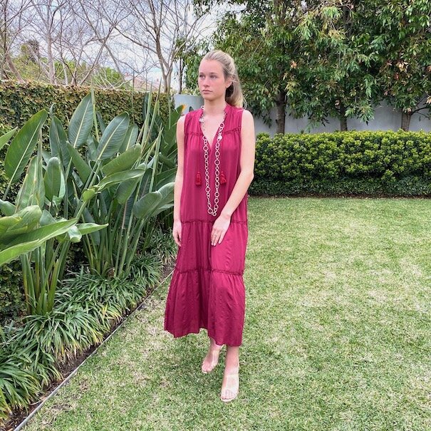 Maroon Maxi Dress