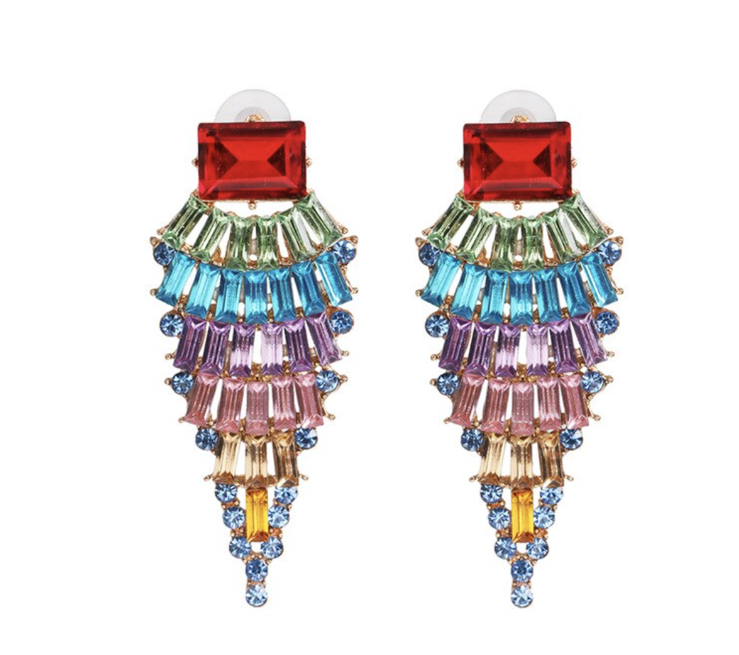 Art Deco Crystal Earrings