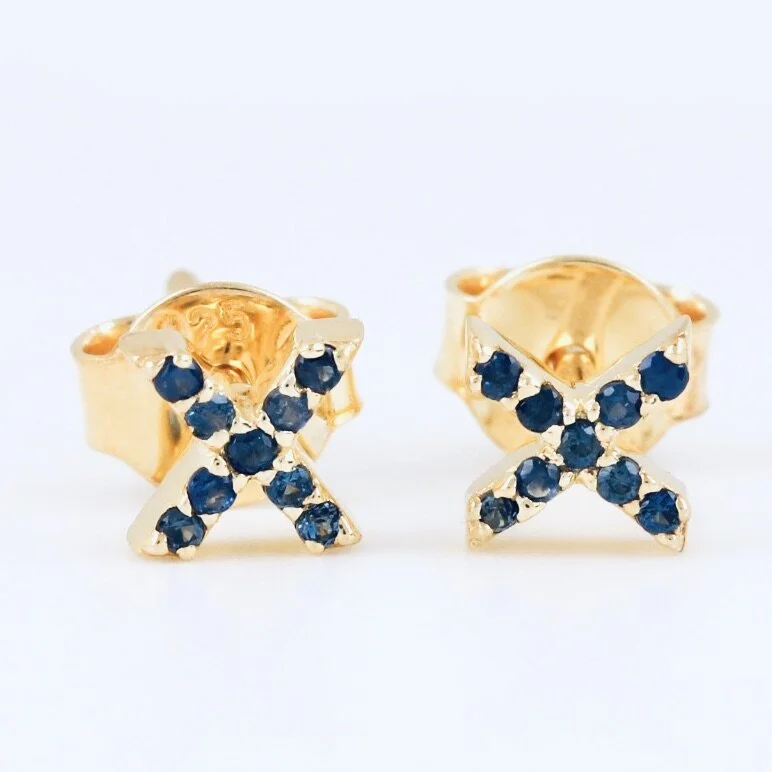 X / O Precious Stone Earrings