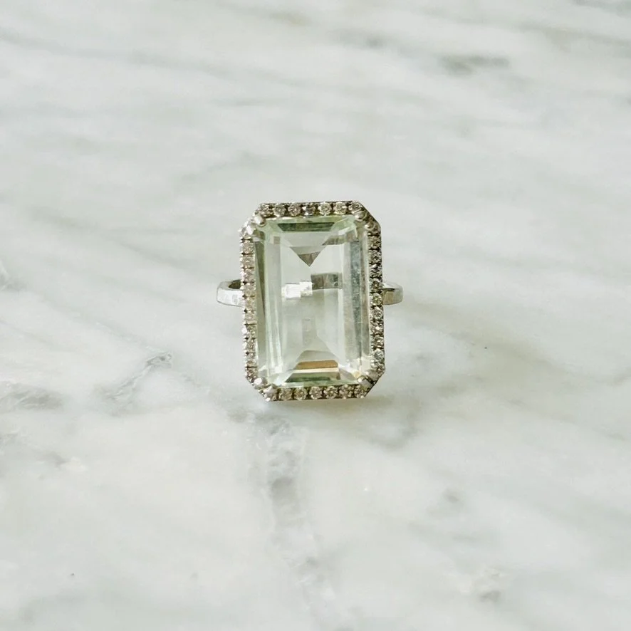 Green Amethyst Cocktail Ring