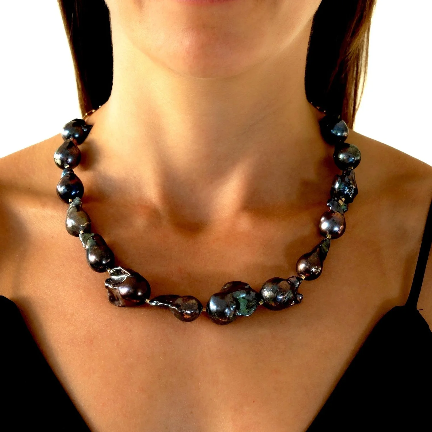 Large Black Pearl Necklace — Alouette Jewellery