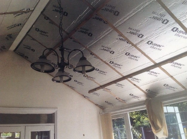 Internal insulation and cladding for conservatory 