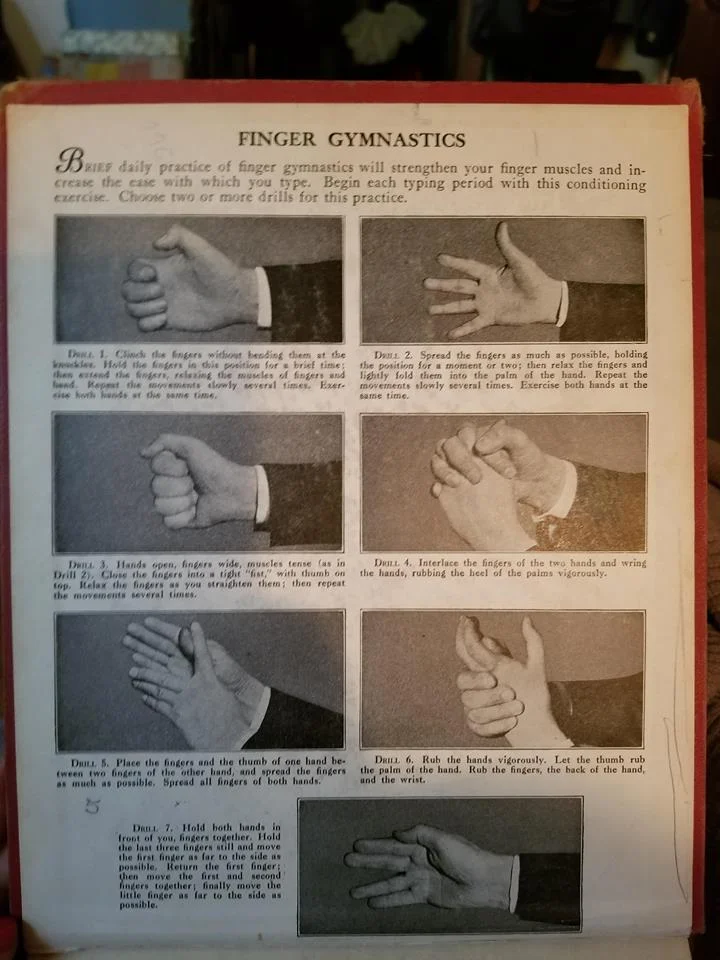 20th Century Typewriting Book (inside cover)