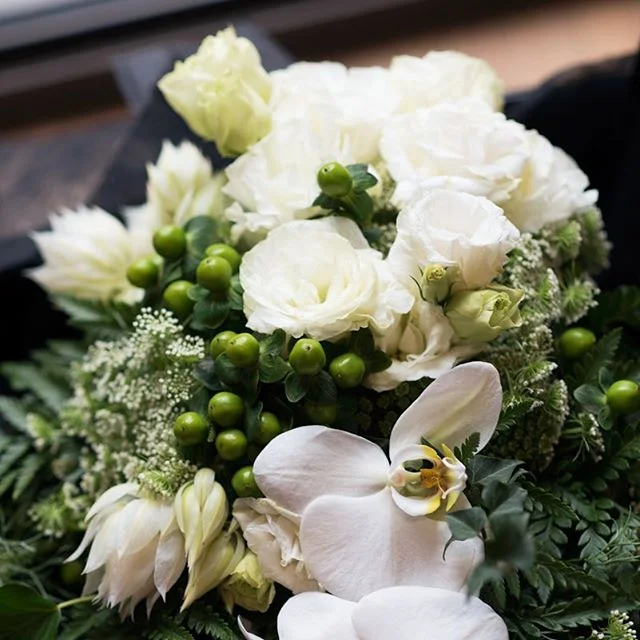 The prettiest blooms! We loved this bouquet and still love it! Timeless &amp; crisp