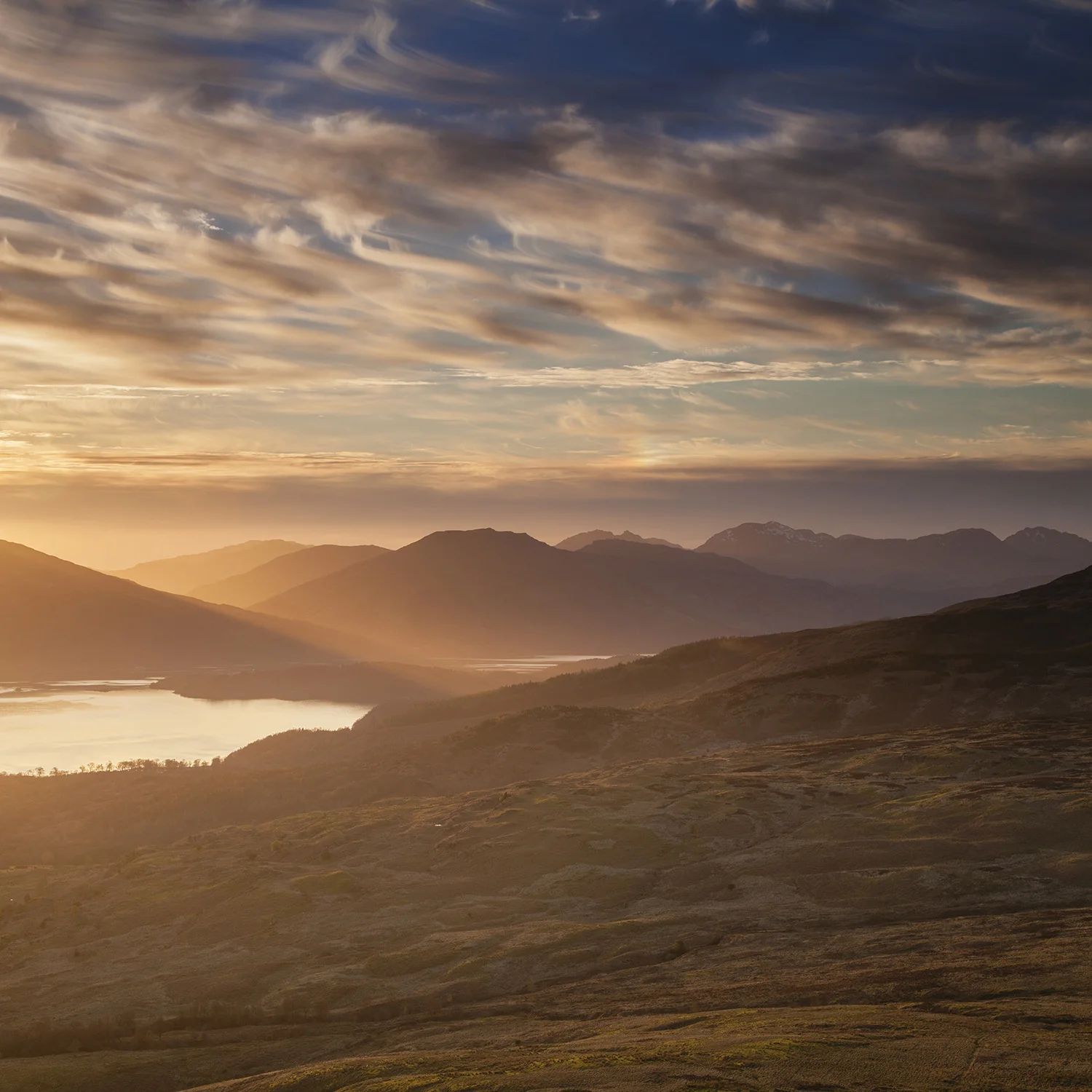 Sunbeams over the Trossachs