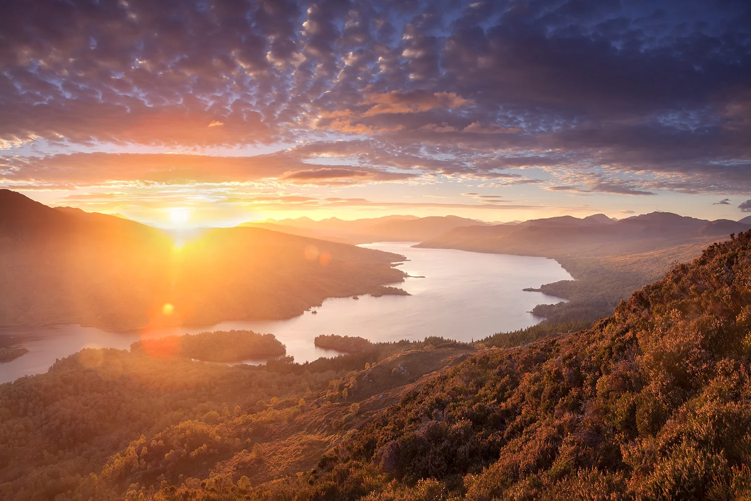 Sunset over Loch Katrine