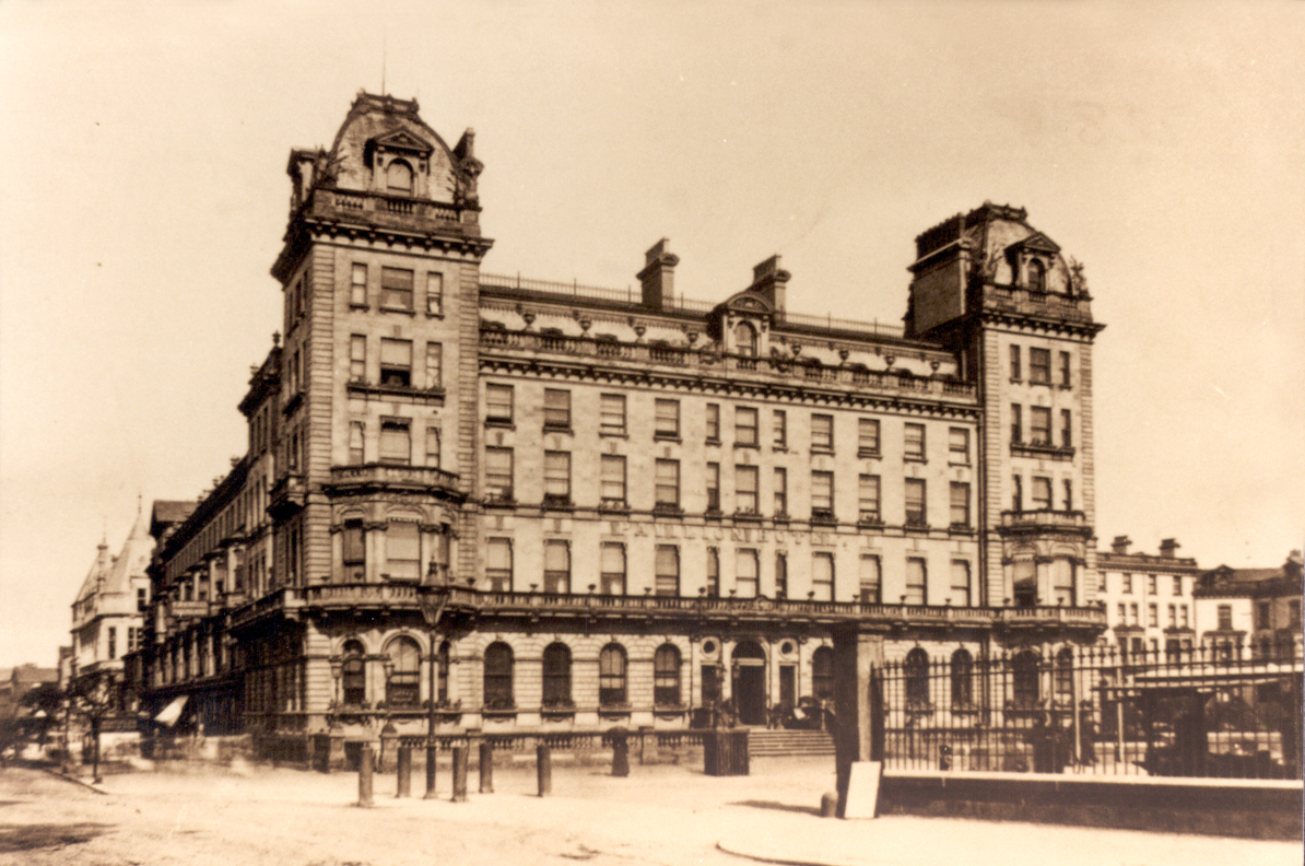 The Pavilion Hotel, with Rowntrees store just visible, on the left