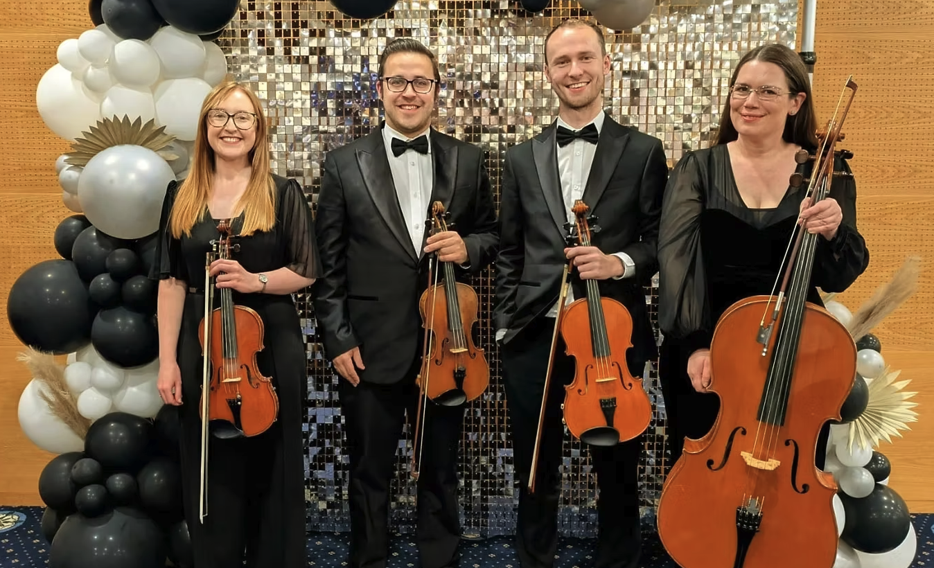 Ebor String Quartet, playing Mozart to Mamma Mia