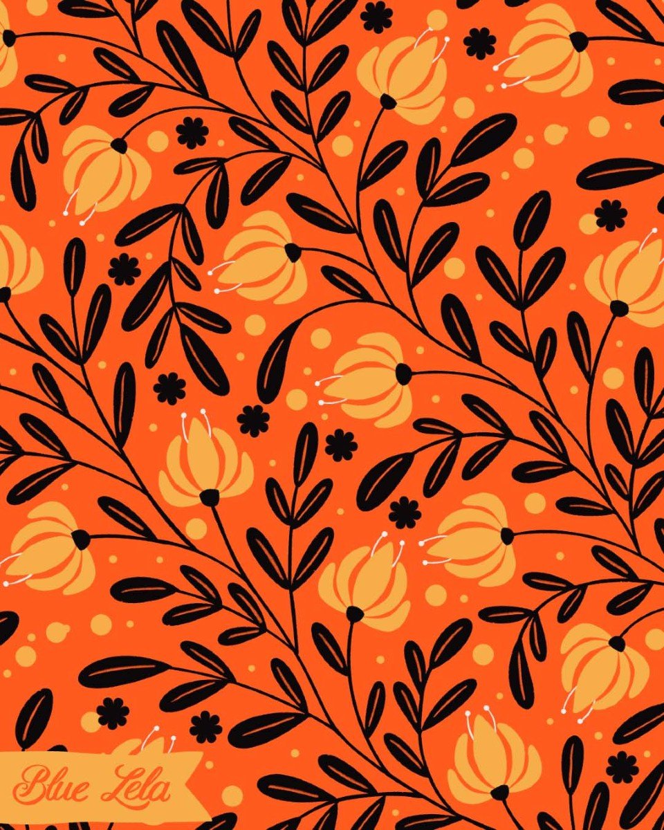 Some autumn - retro feels 🌷

Find it in my Trailing Blooms #spoonflower collection: https://www.spoonflower.com/collections/899847-trailing-blooms-by-bluelela
OR check the second link in my Linktree where you can see all the designs 🌼

Available fo