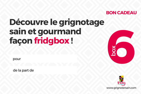 bon cadeau fridg pour fridgbox classe A PLUS