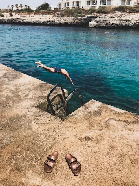 Refreshingly green waters in Ciutadela