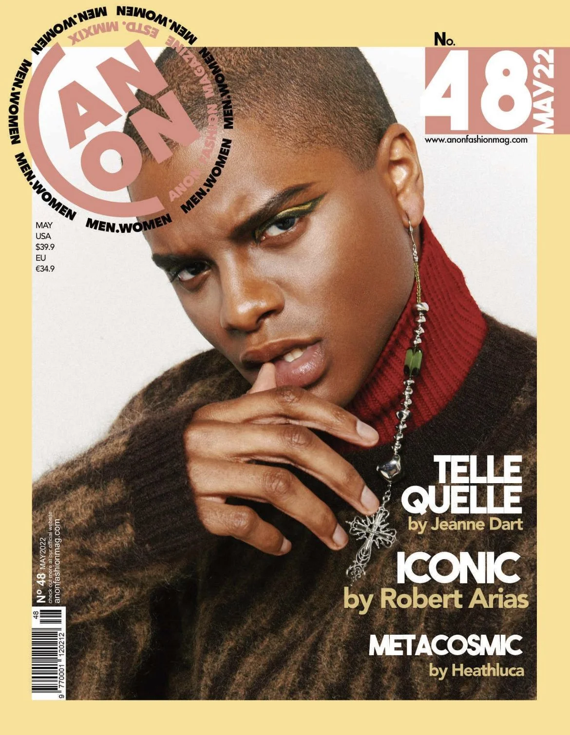 Brent covers ANON Fashion Magazine May '22