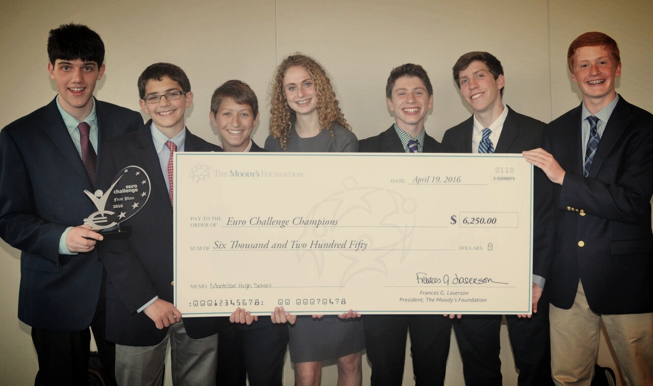 Students from Montclair High School win the 2016 Euro Challenge 