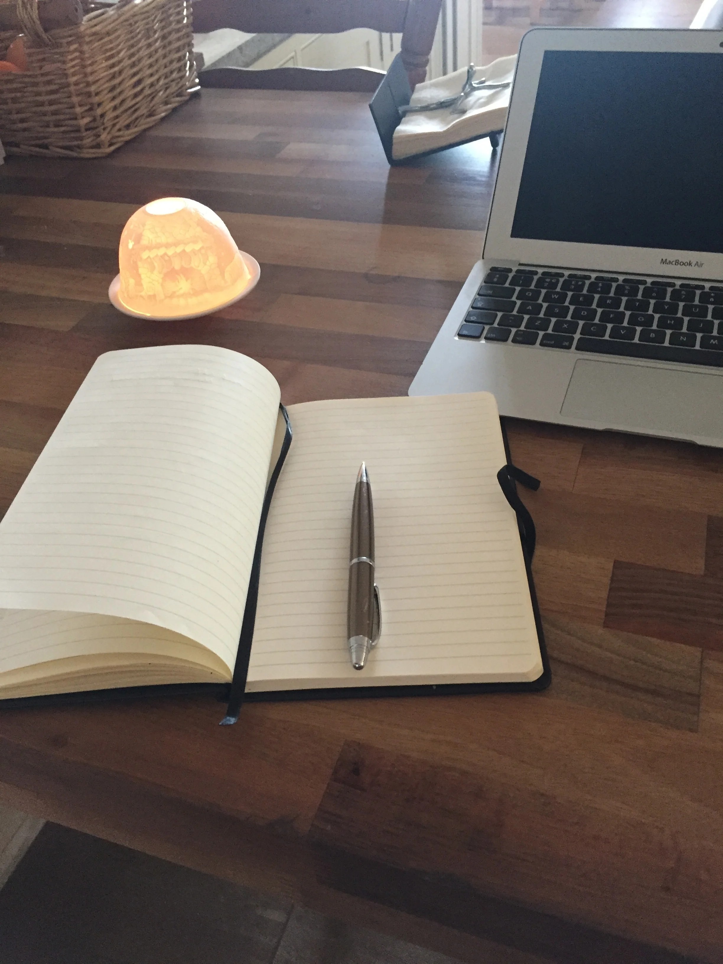 What does a yoga teacher do to find calm?