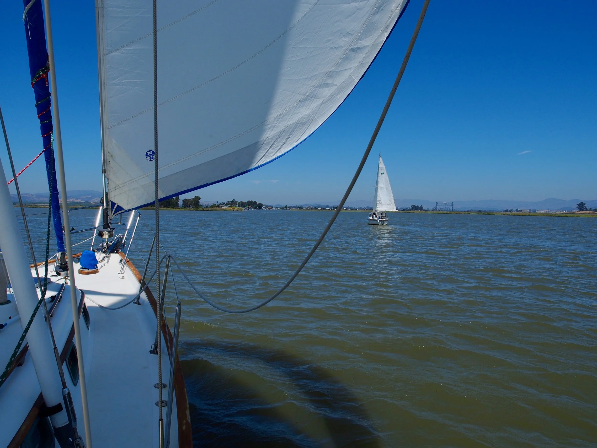 Esprit cruising up the Napa River 2018