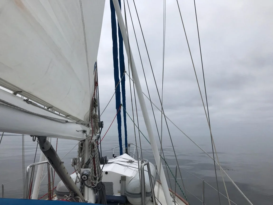 Motoring south after leaving the SF main ship channel.