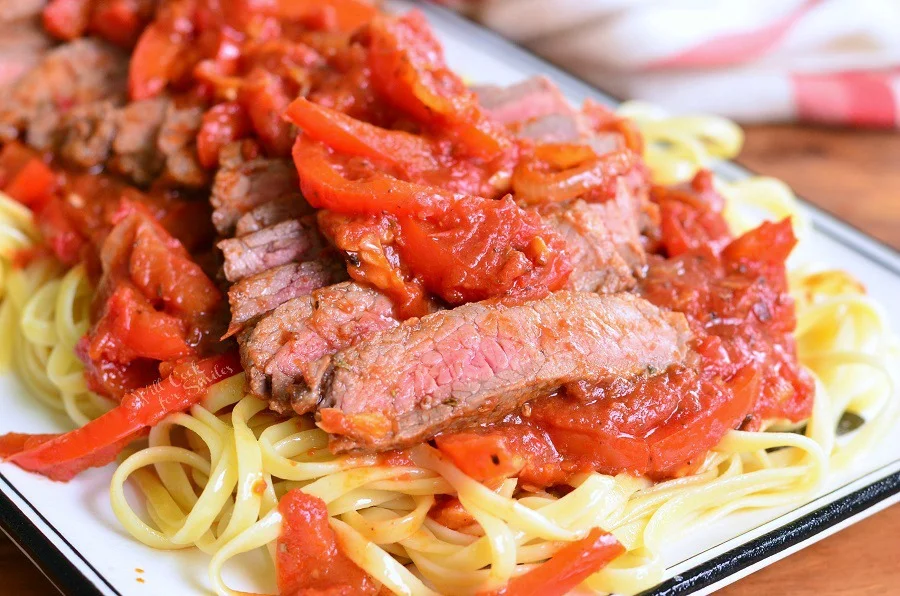 <b>FLANK STEAK PIZZAIOLA $69 / $109</b>