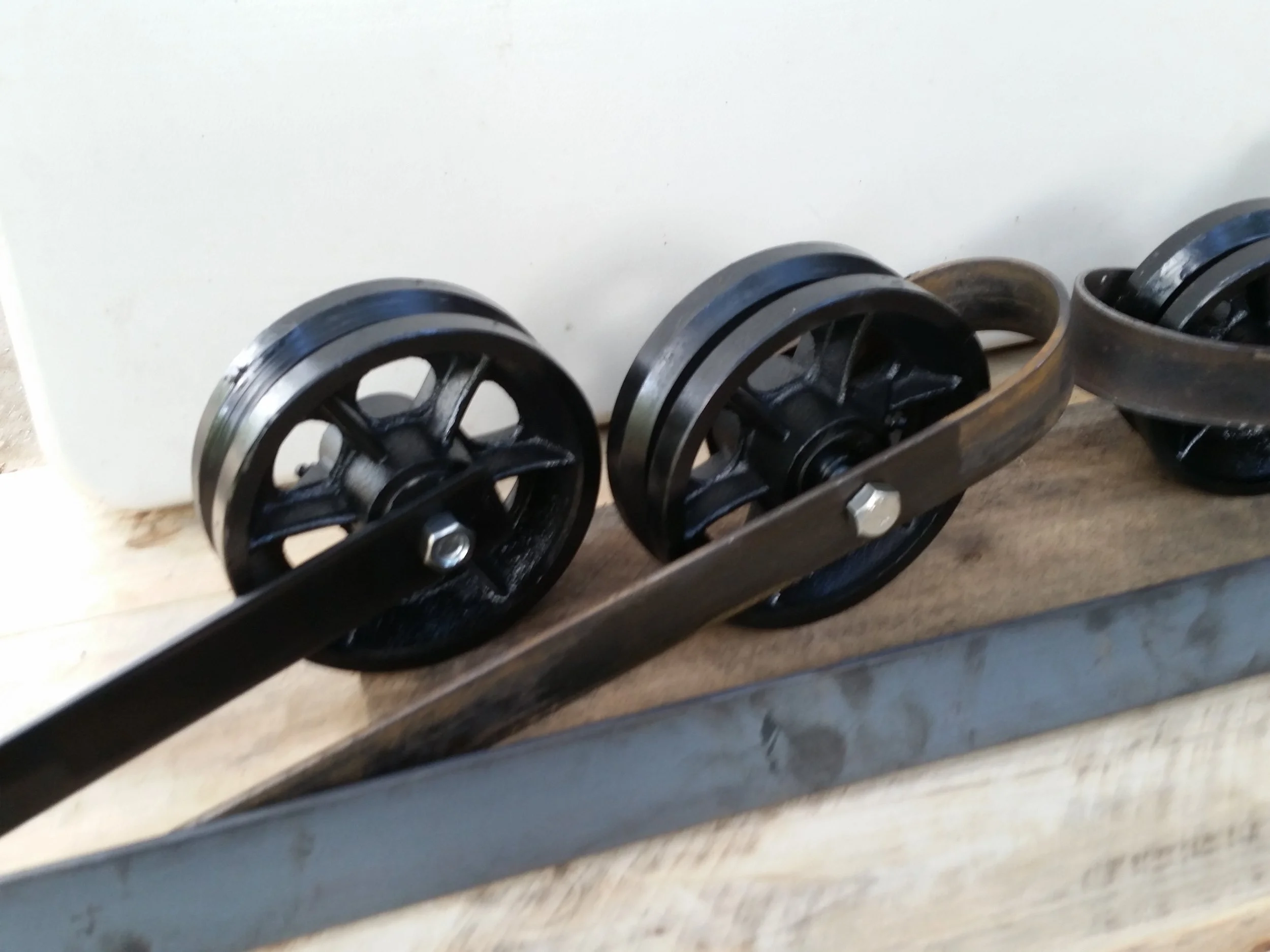 Heavy Duty Barn Door hardware-Barn Door-Antiques-Cypress-Mantel-Reclaimed-Cypress Furniture-Rustic Furniture-Sinker Cypress