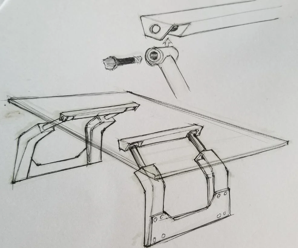 Hand Sketch of a table design