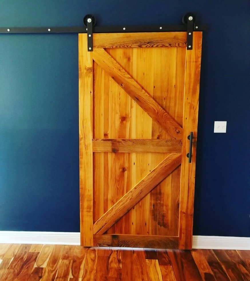 RECLAIMED CYPRESS BARN DOOR DOUBLE Z DESIGN