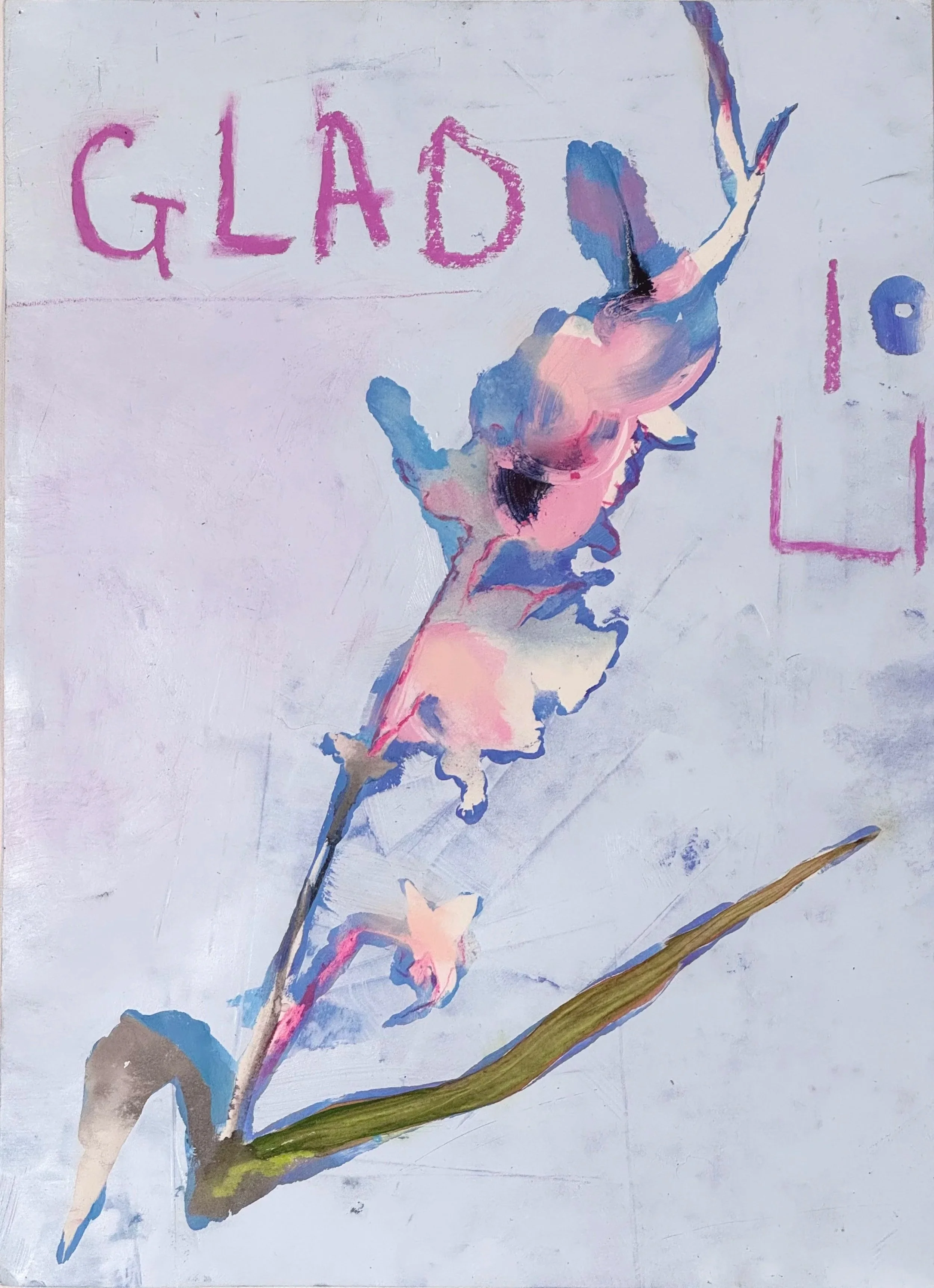 gladioli flower floral painting
