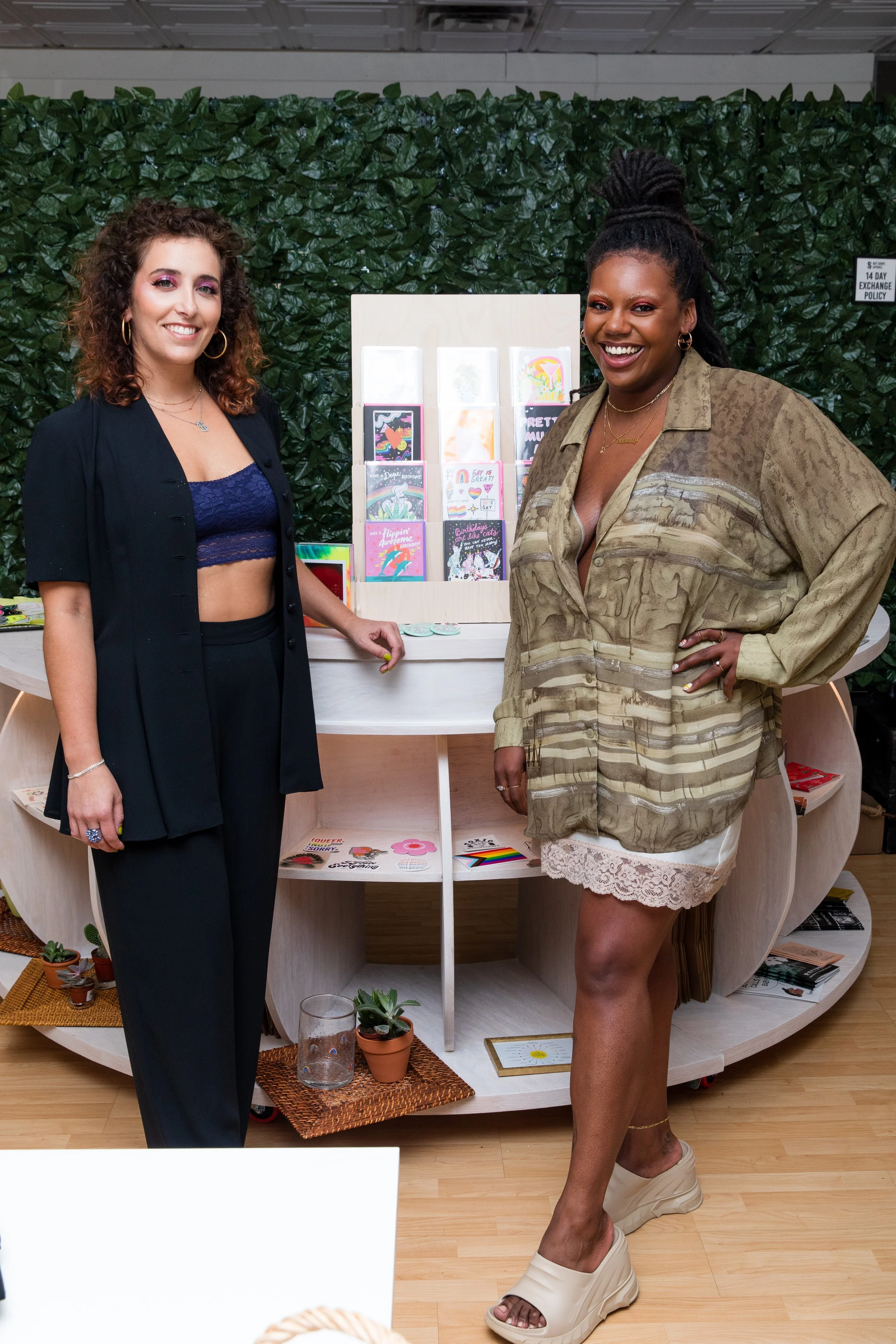 Jess Minnick and Dy-Min Johnson, Not Sorry Goods flagship grand opening