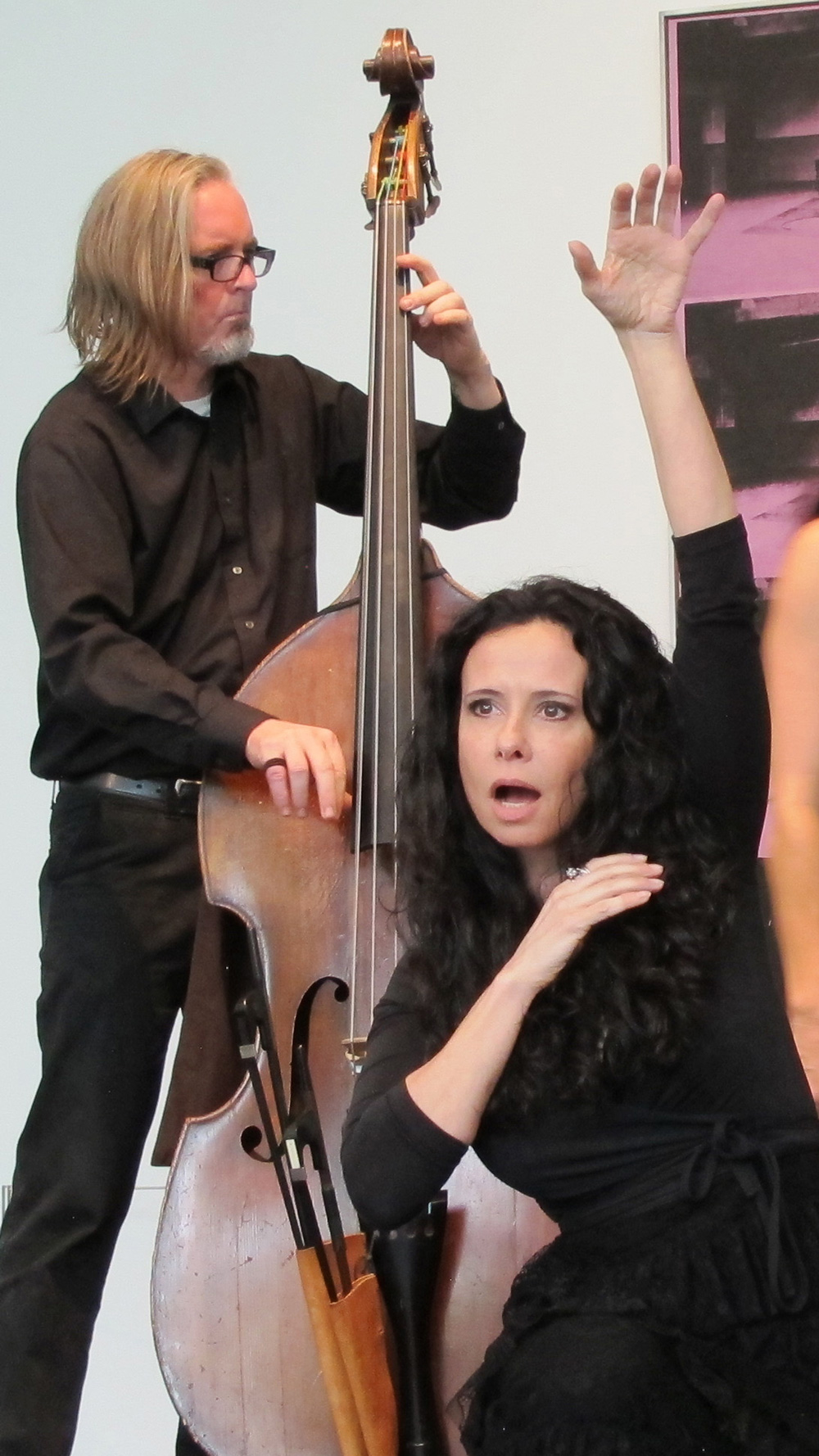  Siren on the Sabine. Misha Penton, soprano, concept text, artistic direction. Thomas Helton, double bass. Music devised by Misha Penton and Thomas Helton. Toni Valle and Lindsey McGill, dancers 
