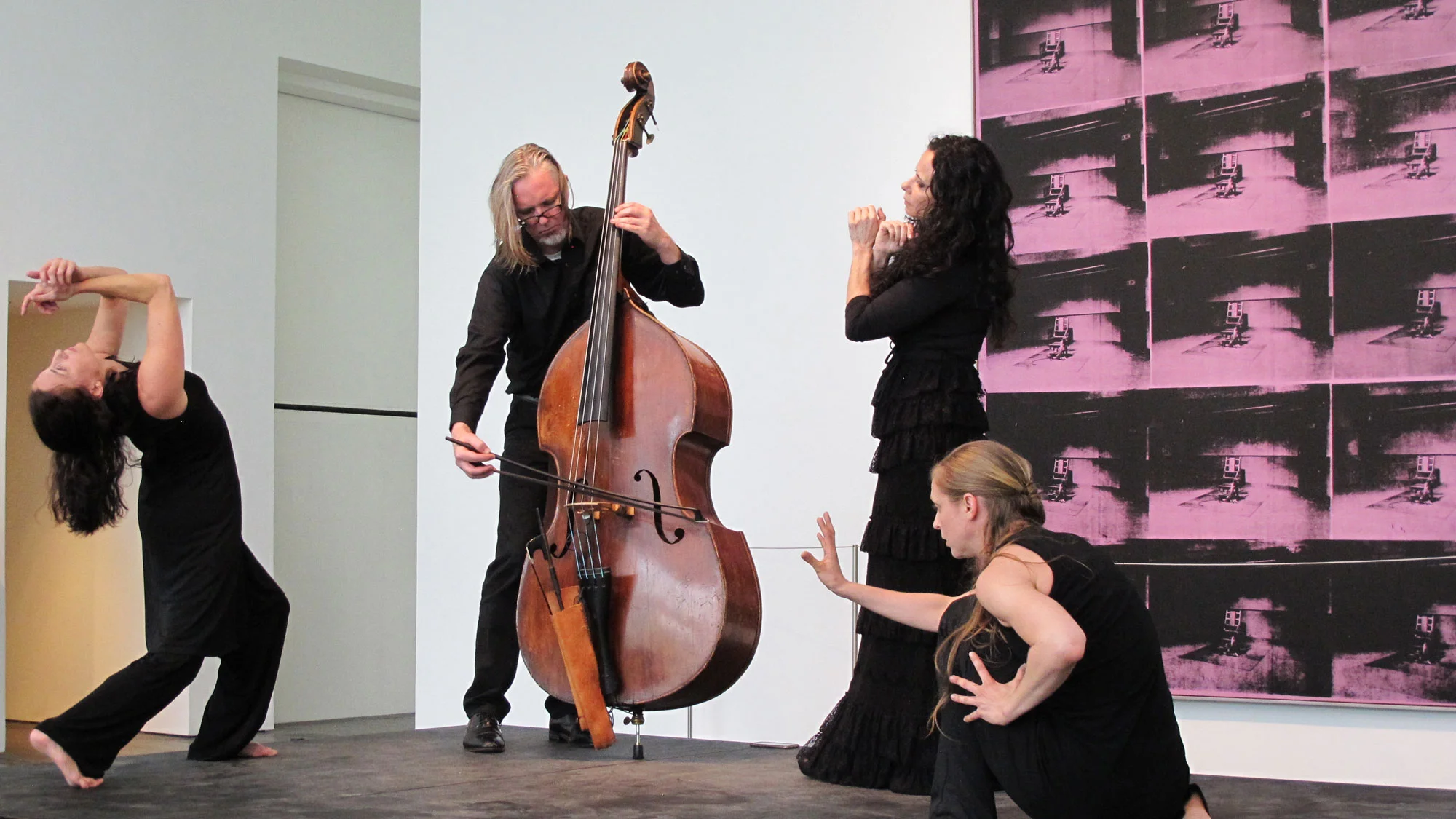 Siren on the Sabine. Misha Penton, soprano, concept text, artistic direction. Thomas Helton, double bass. Music devised by Misha Penton and Thomas Helton. Toni Valle and Lindsey McGill, dancers