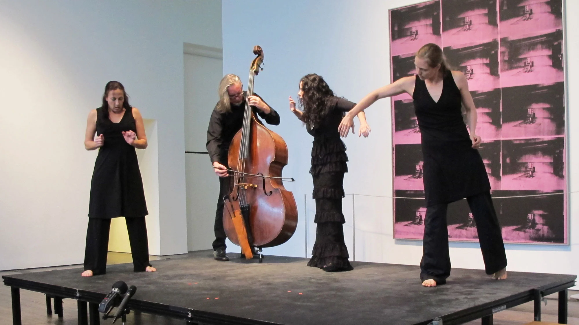 Siren on the Sabine. Misha Penton, soprano, concept text, artistic direction. Thomas Helton, double bass. Music devised by Misha Penton and Thomas Helton. Toni Valle and Lindsey McGill, dancers